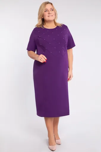 Rochie mov cu perle