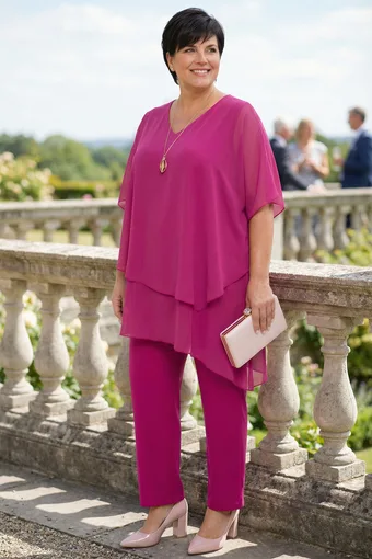 compleu fuchsia cu colier