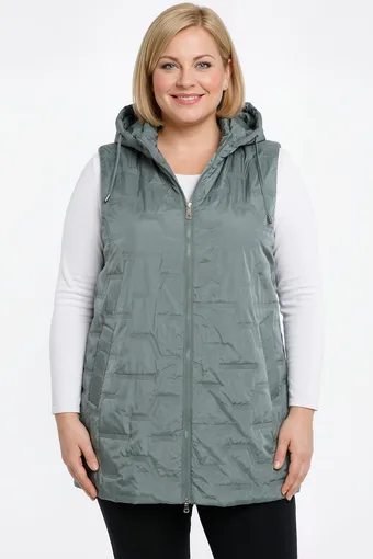 vestă măslinie cu model în relief