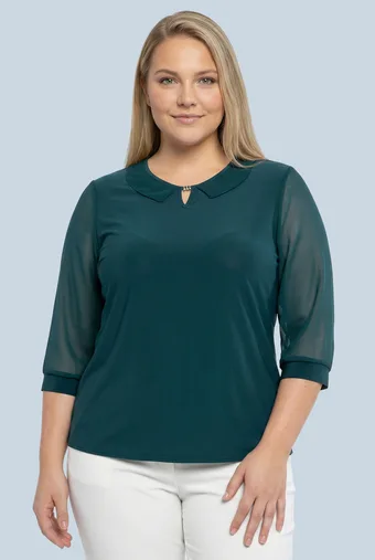 copie a Bluză cu modele albe și bej