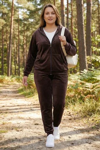 Trening din velur turcoaz