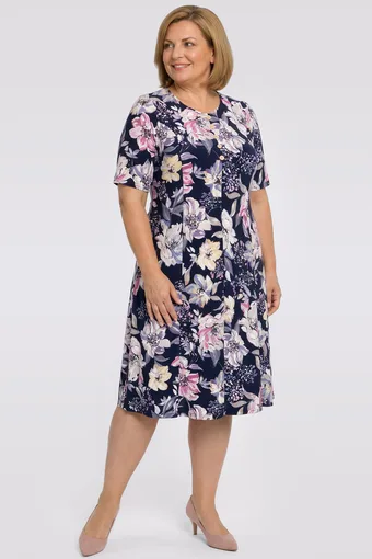 Rochie cu flori pudrate