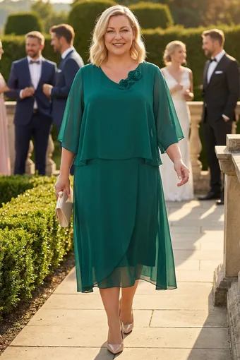 Rochie verde-aprins