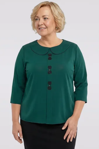 Bluză verde cu guler
