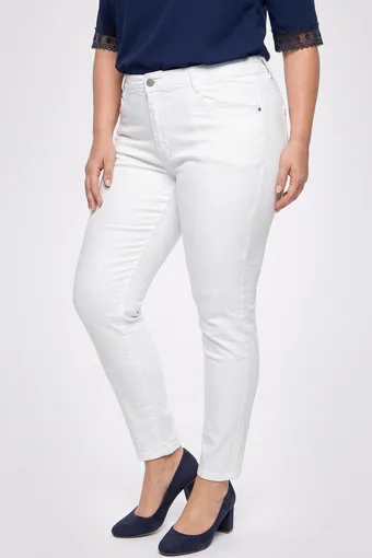 Blugi albi slim blugi