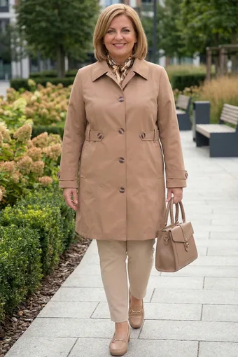Trench clasic de culoare cămilă