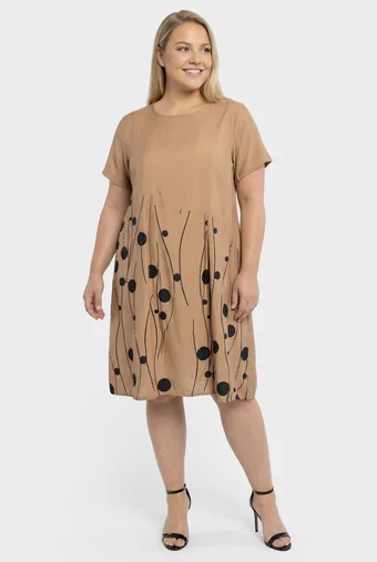Rochie neagră cu modele albe