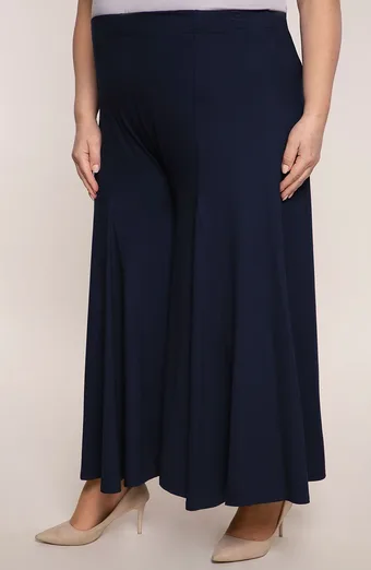 Fustă-pantaloni tricotați bleumarin
