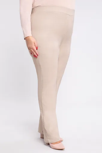 Pantaloni bej cu talie foarte înaltă
