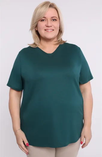 Bluză verde închis tricotată