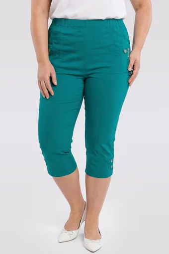 Pantaloni verde marin până la jumătatea gambei