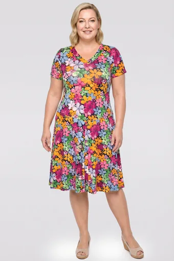 Rochie cu flori colorate