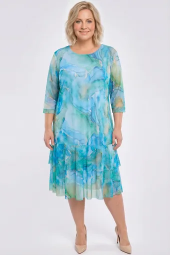 Rochie albastră și verde