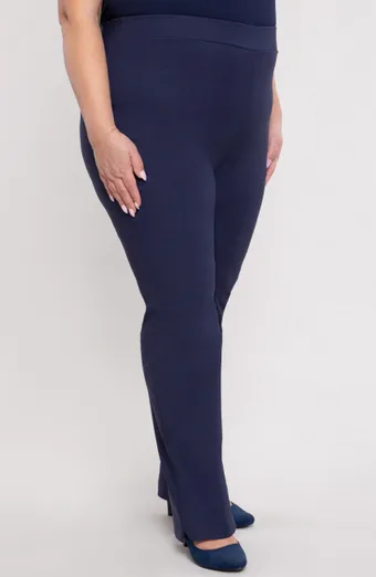 Pantaloni bleumarin cu talie foarte înaltă