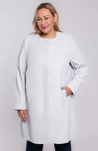 Palton elegant gri deschis