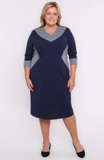 Rochie bleumarin cu model