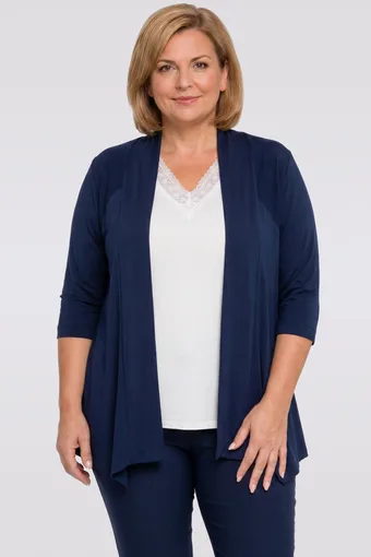 cardigan din viscoză bleumarin
