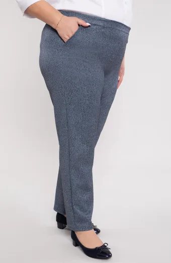 Pantaloni gri melanj cu buzunare
