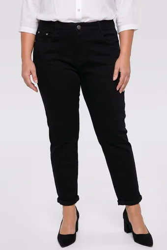 Pantaloni negri clasici din denim