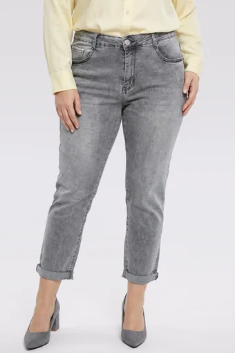 Pantaloni clasici gri din denim