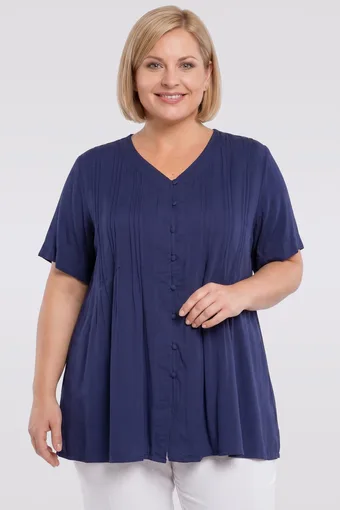 Bluză bleumarin cu nasturi