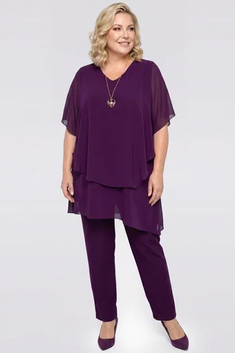 compleu violet cu colier