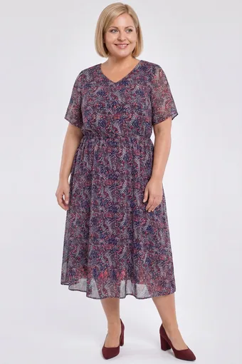 Rochie bleumarin cu model mic