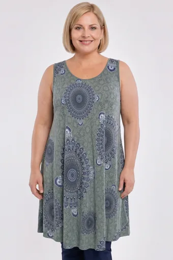 Tunică cu model kaki