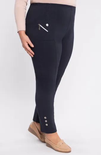 Pantaloni lungi bleumarin cu buzunare