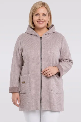 Jachetă cu dungi maro