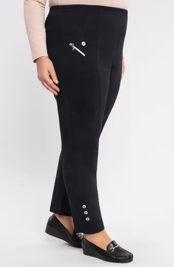 Pantaloni lungi negri cu buzunare