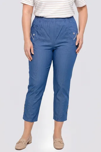 Pantaloni albastru deschis cu buzunare