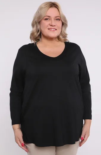 Bluză neagră din viscoză