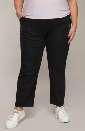 pantaloni cu crac drept