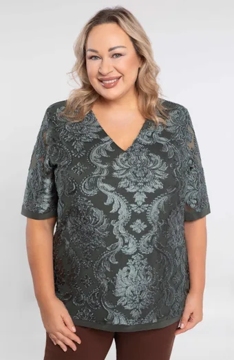 Bluza verde eleganta