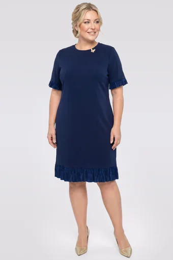 Rochie bleumarin cu decor