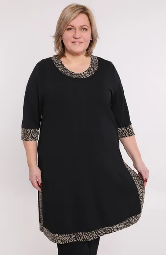 Tunică lungă cu modele aurii