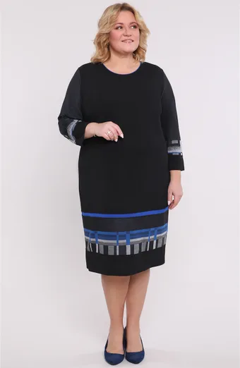 Rochie neagra cu maneci decorative