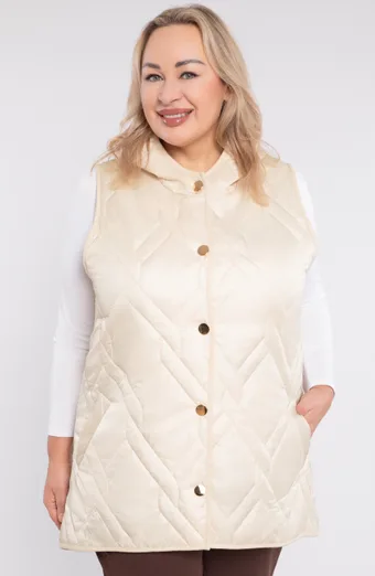 vestă matlasată bej