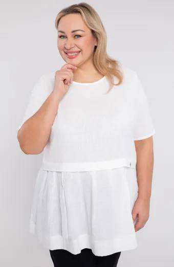 Bluză albastră cu model de frunze