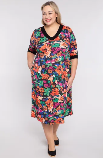 Rochie cu flori colorate