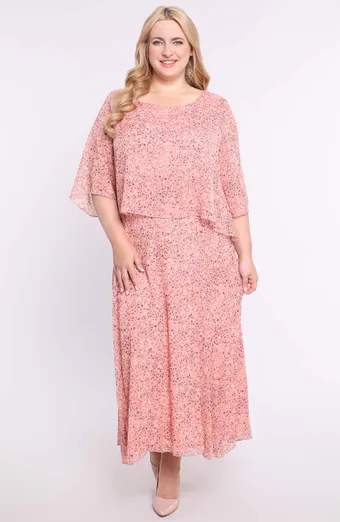 Rochie leopard din sifon roz