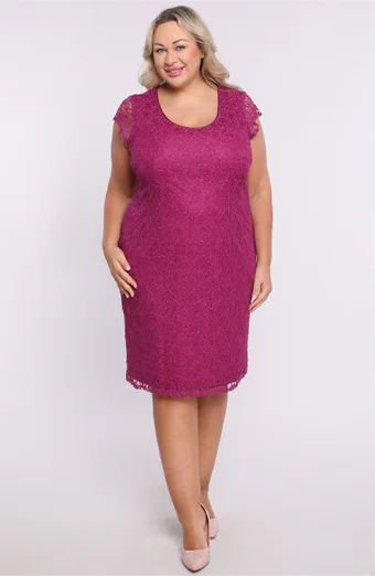 Rochie roz din dantelă