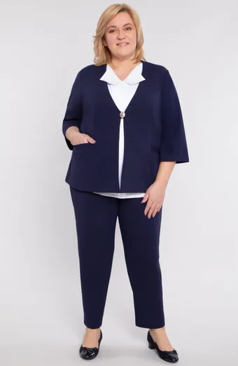 Costum elegant bleumarin