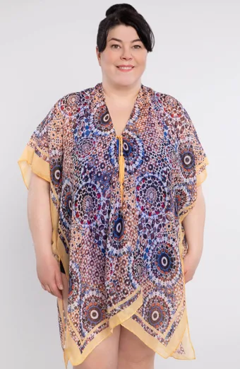 Poncho colorat