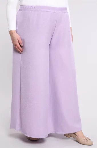 Pantaloni largi violet deschis