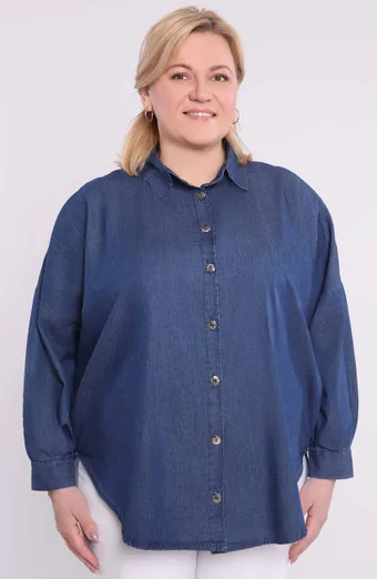 Cămașă din denim cu mâneci lungi