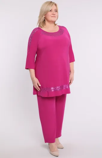 compleu fuchsia cu paiete