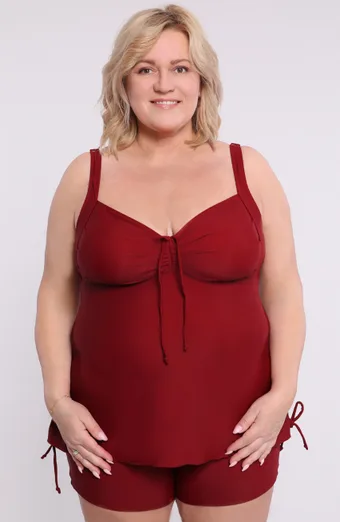 costum de baie roșu din două piese