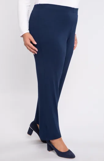 Pantaloni clasici subțiri bleumarin